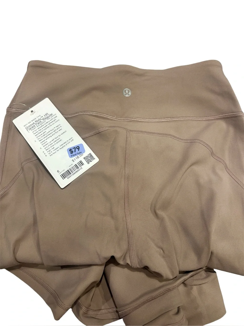 lululemon🍋Groove Nulu-HR Flare Pant Size 6 Ashen Rose NWT Regular Length - Picture 7 of 10